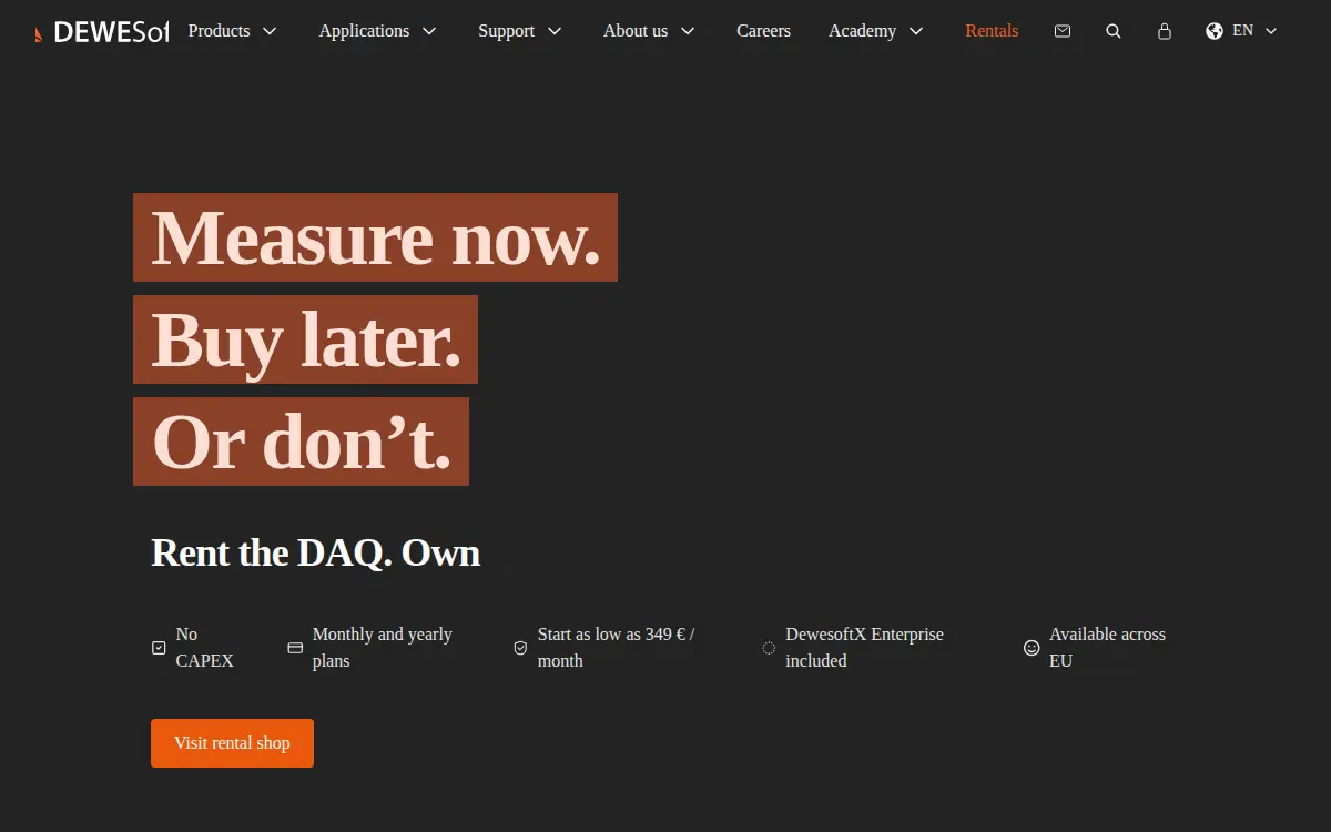 Homepage of Dewesoft LLC