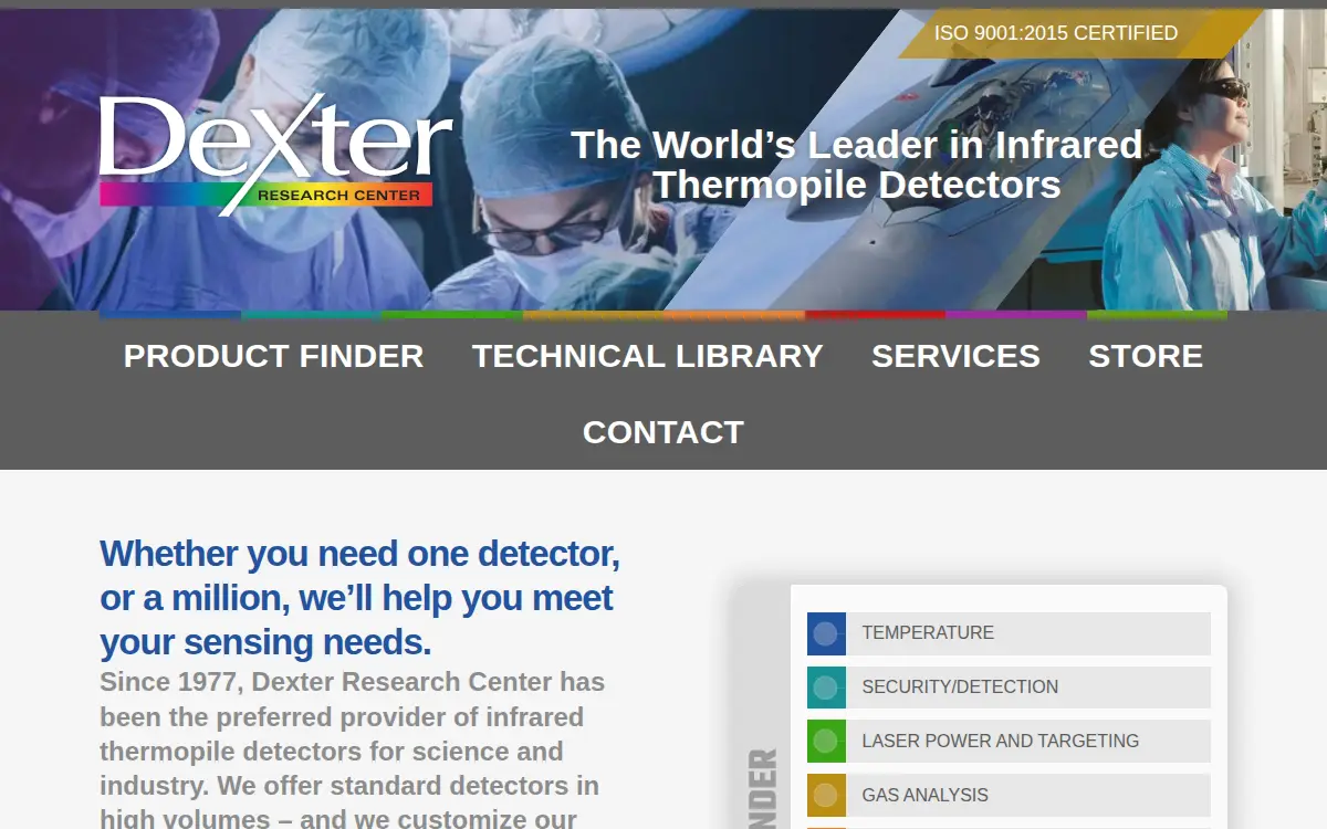 Homepage of Dexter Research Center, INC.