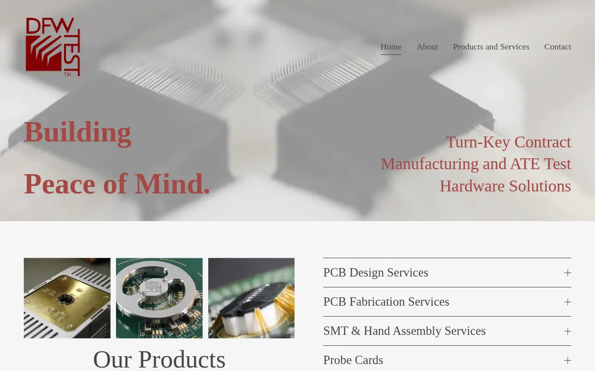 Homepage of Dfw Test INC