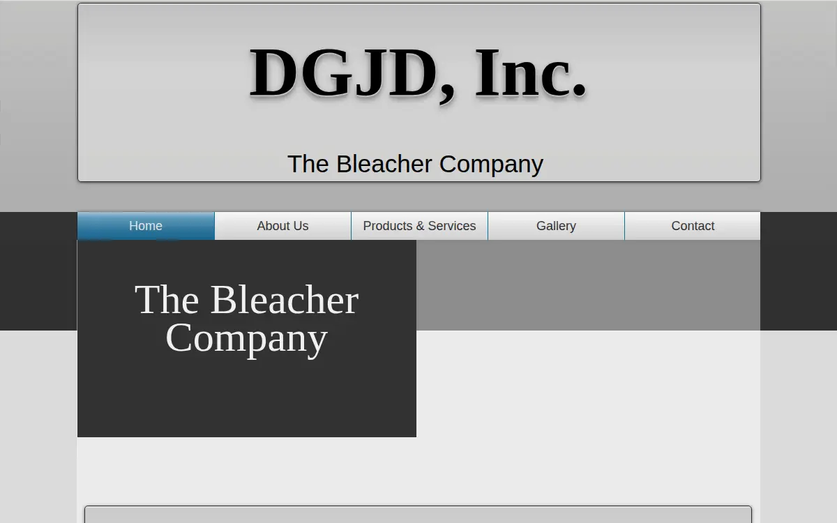 Homepage of D G J D, INC.