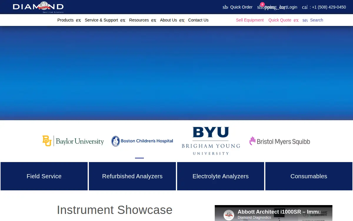 Homepage of Diamond Diagnostics INC