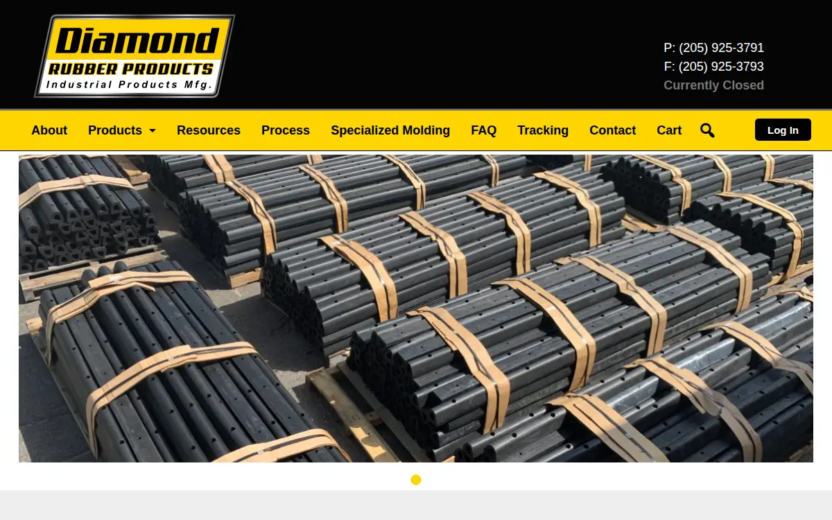 Homepage of Diamond Rubber Products CO.