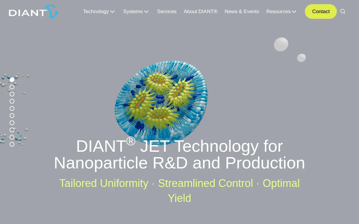 Homepage of Diant Pharma INC