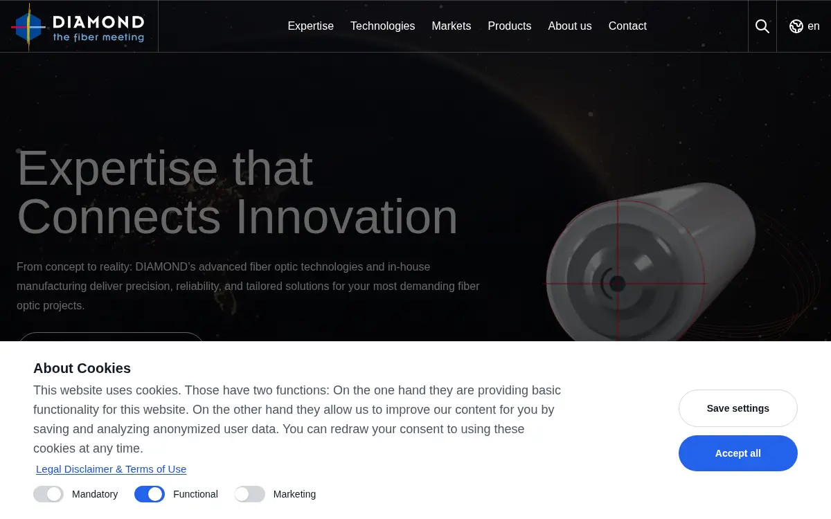 Homepage of Diamond USA INC.