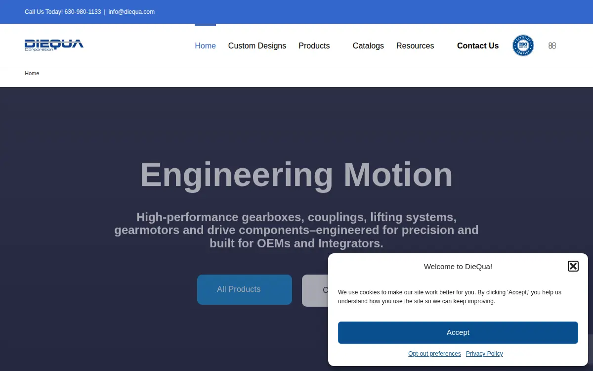 Homepage of Diequa CORP