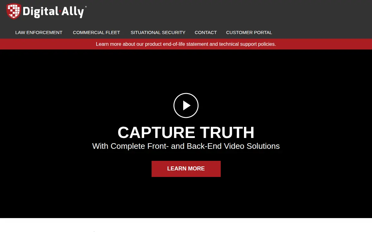 Homepage of Digital Ally INC
