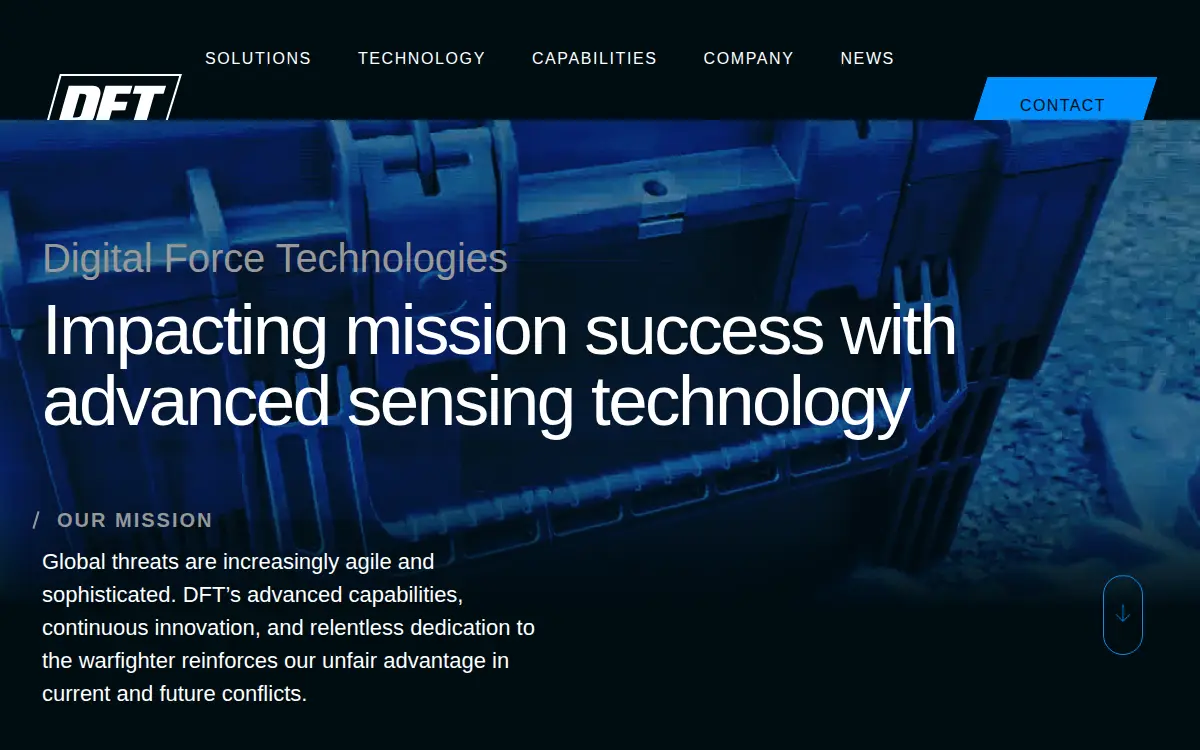 Homepage of Digital Force Technologies, LLC