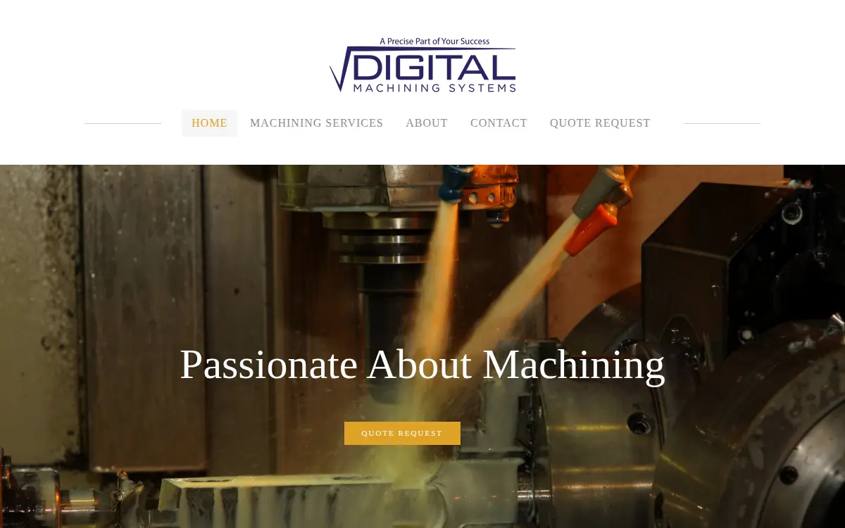 Homepage of Digital Machining Systems, L.l.c.