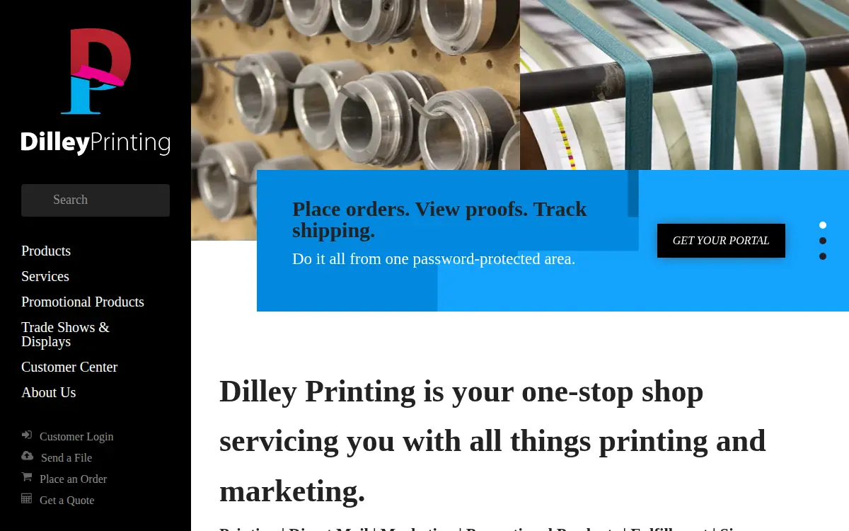 Homepage of Dilley Graphics INC.