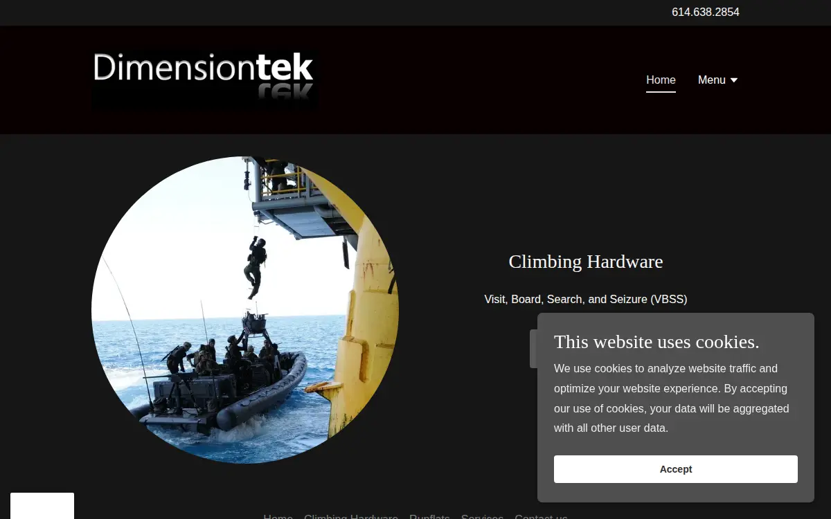Homepage of Dimensiontek LLC