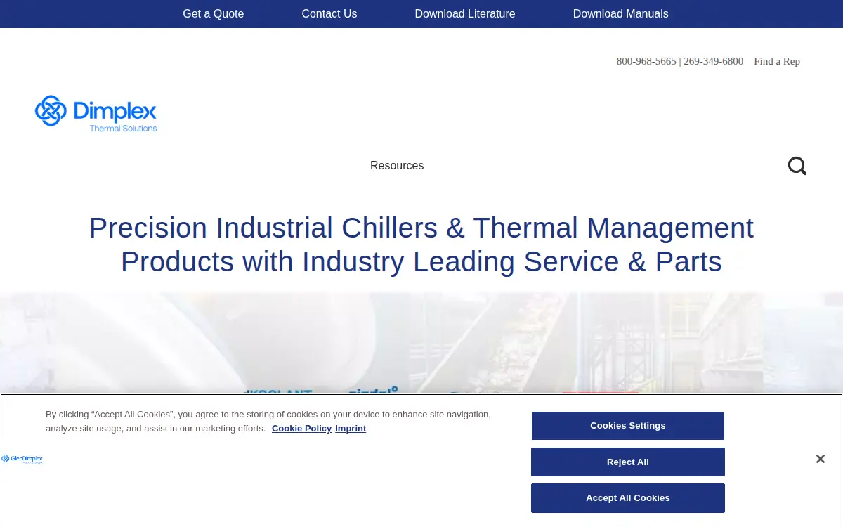 Homepage of Dimplex Thermal Solutions, INC.