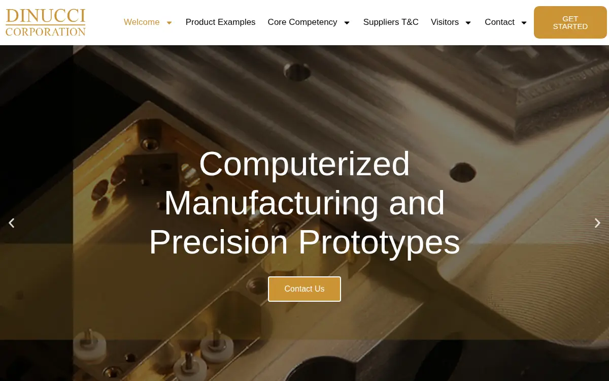 Homepage of Dinucci Corporation
