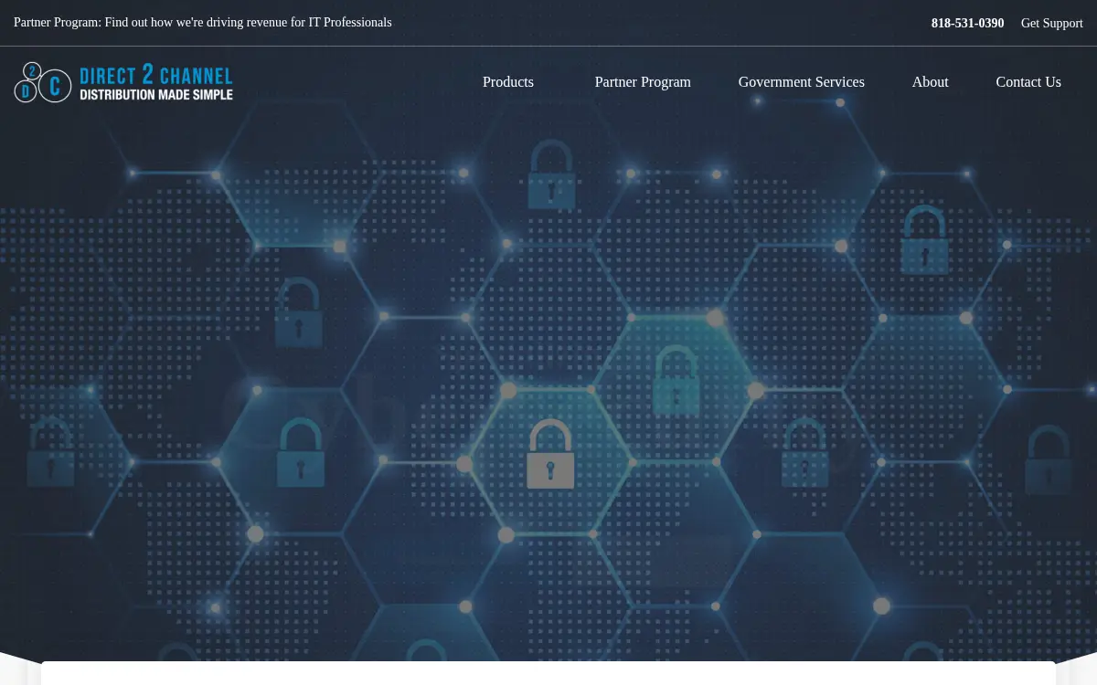 Homepage of D2c Distribution