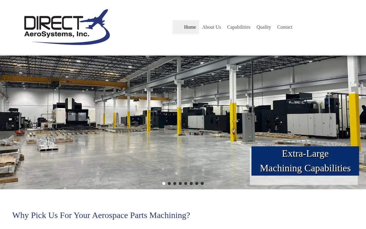 Homepage of Direct Aerosystems INC