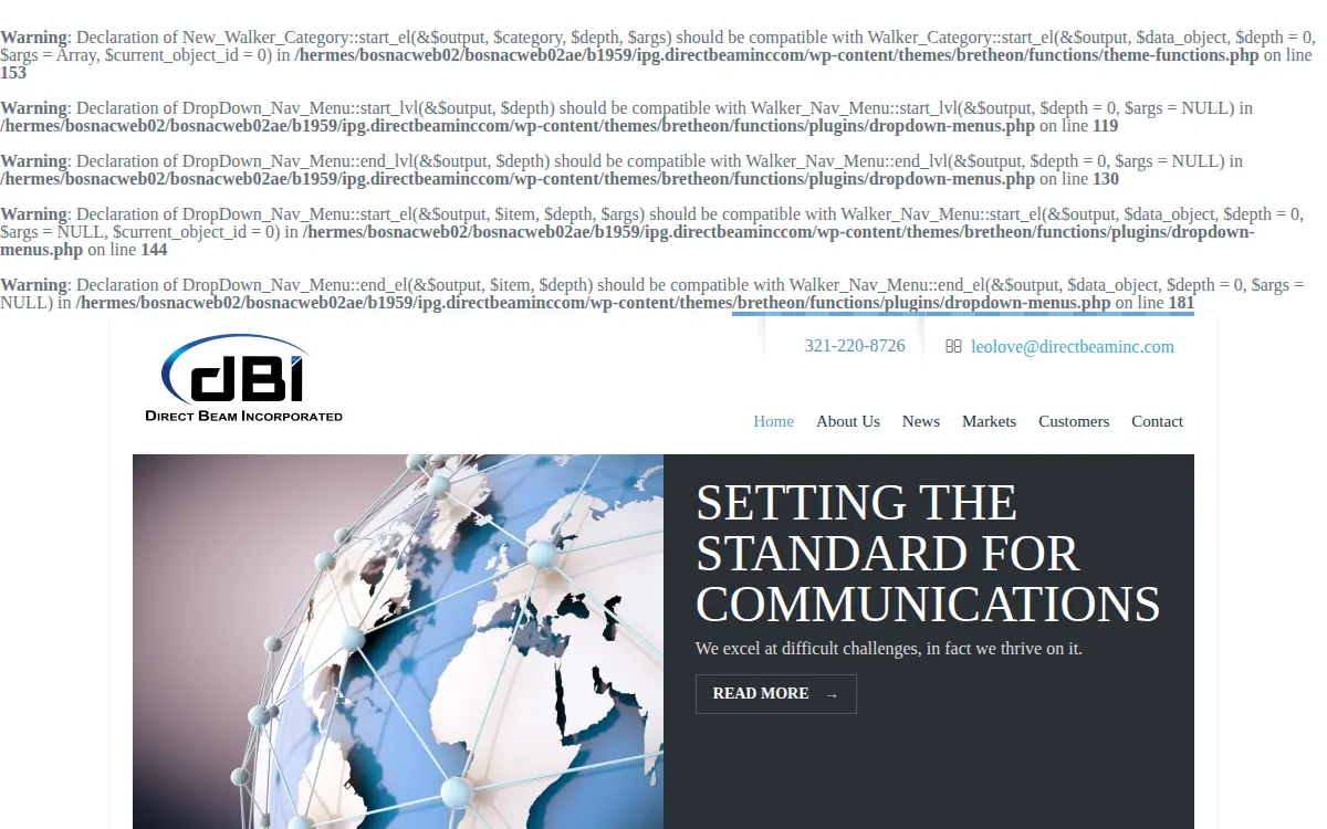 Homepage of Direct Beam Incorporated