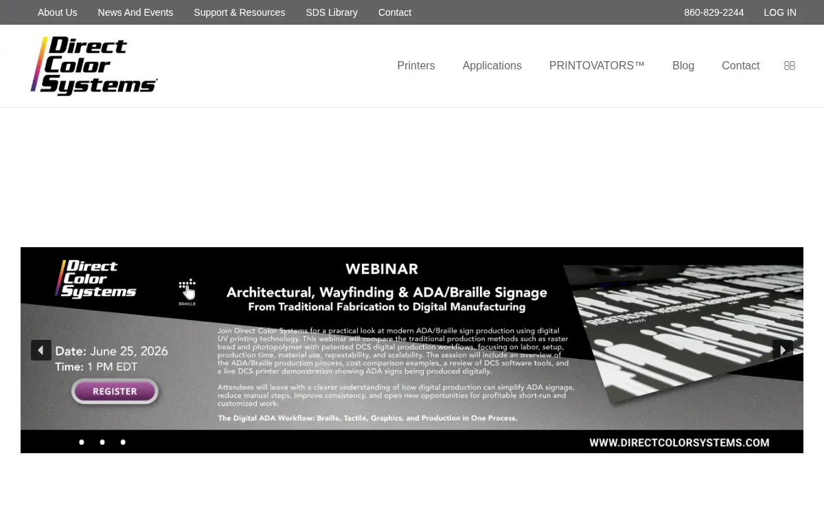 Homepage of Direct Color, INC.