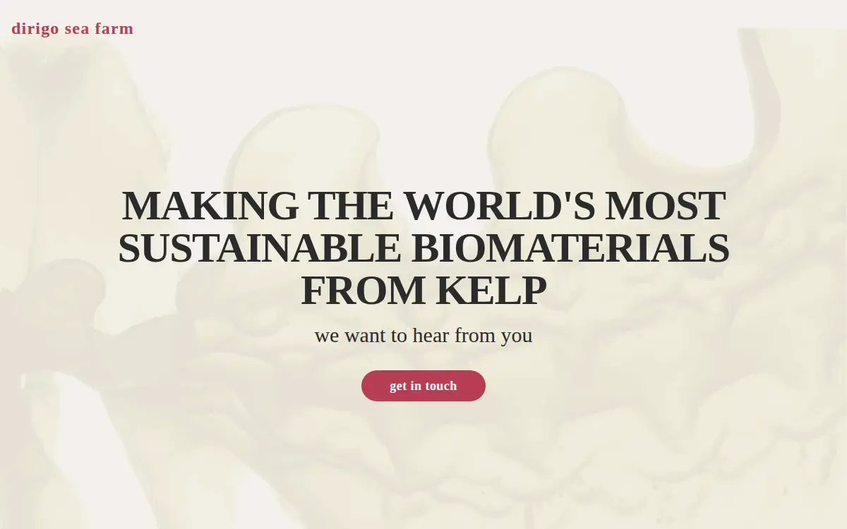 Homepage of Dirigo Sea Farm, INC.