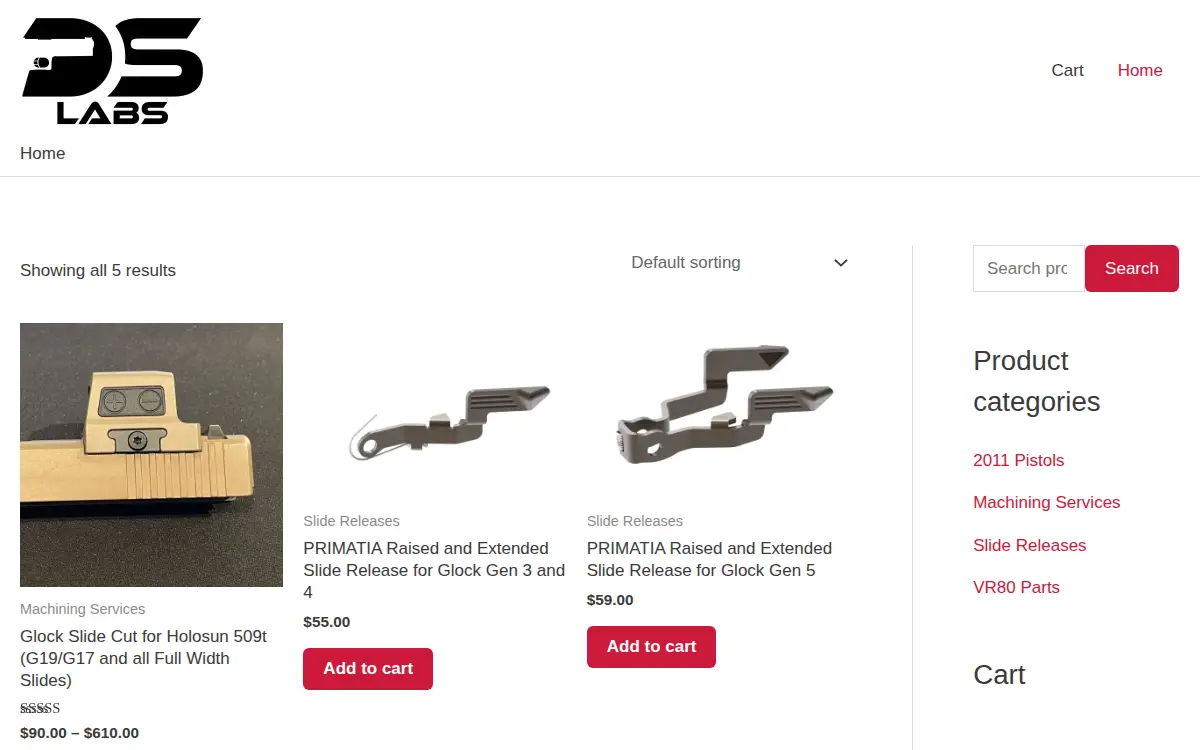 Homepage of Dirt Shooter Laboratories LLC