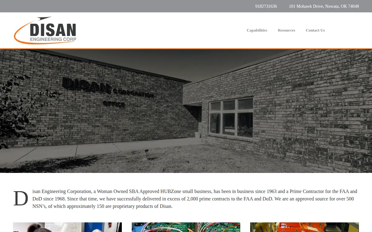Homepage of Disan Engineering CORP