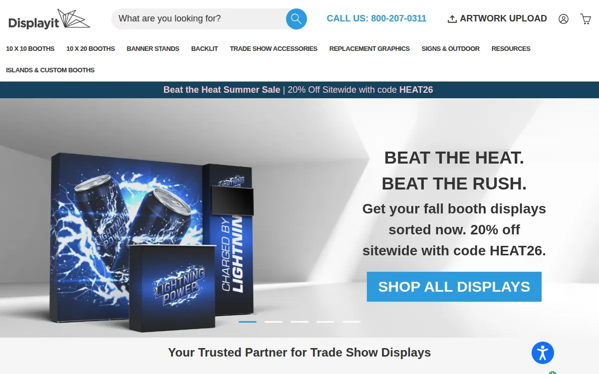 Homepage of Displayit Holdings LLC