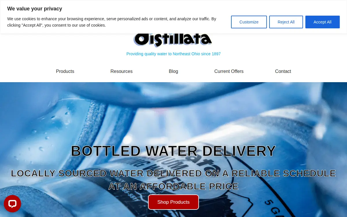 Homepage of Distillata CO