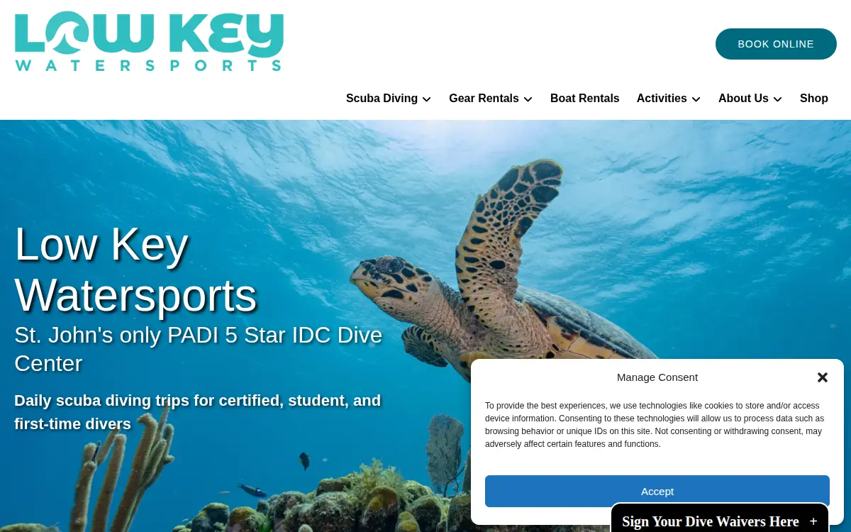 Homepage of Low Key Watersports INC
