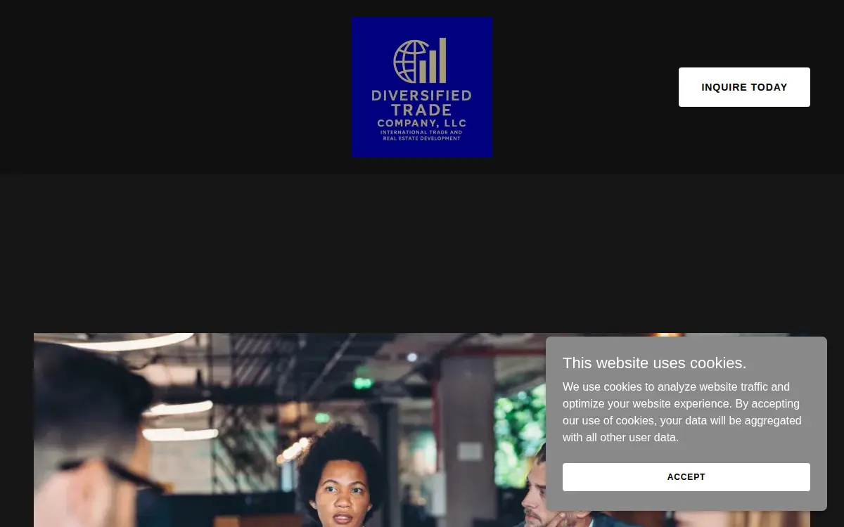 Homepage of Diversified Trade Company, LLC