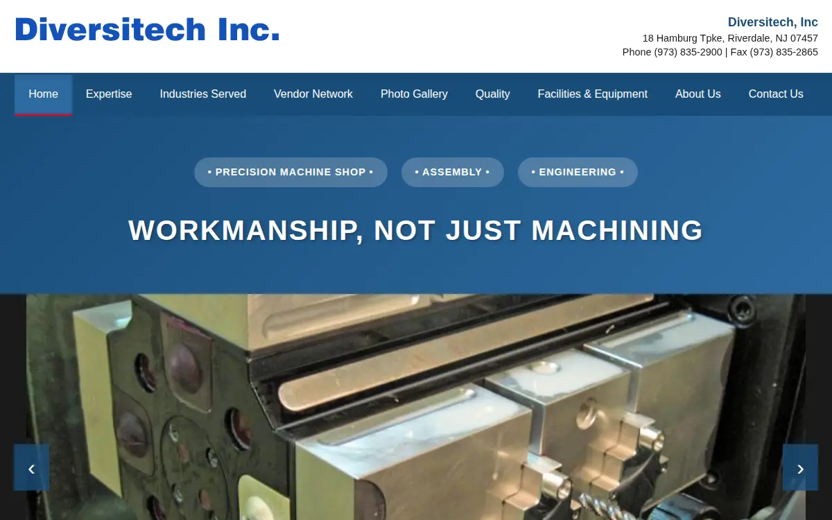 Homepage of Diversitech INC