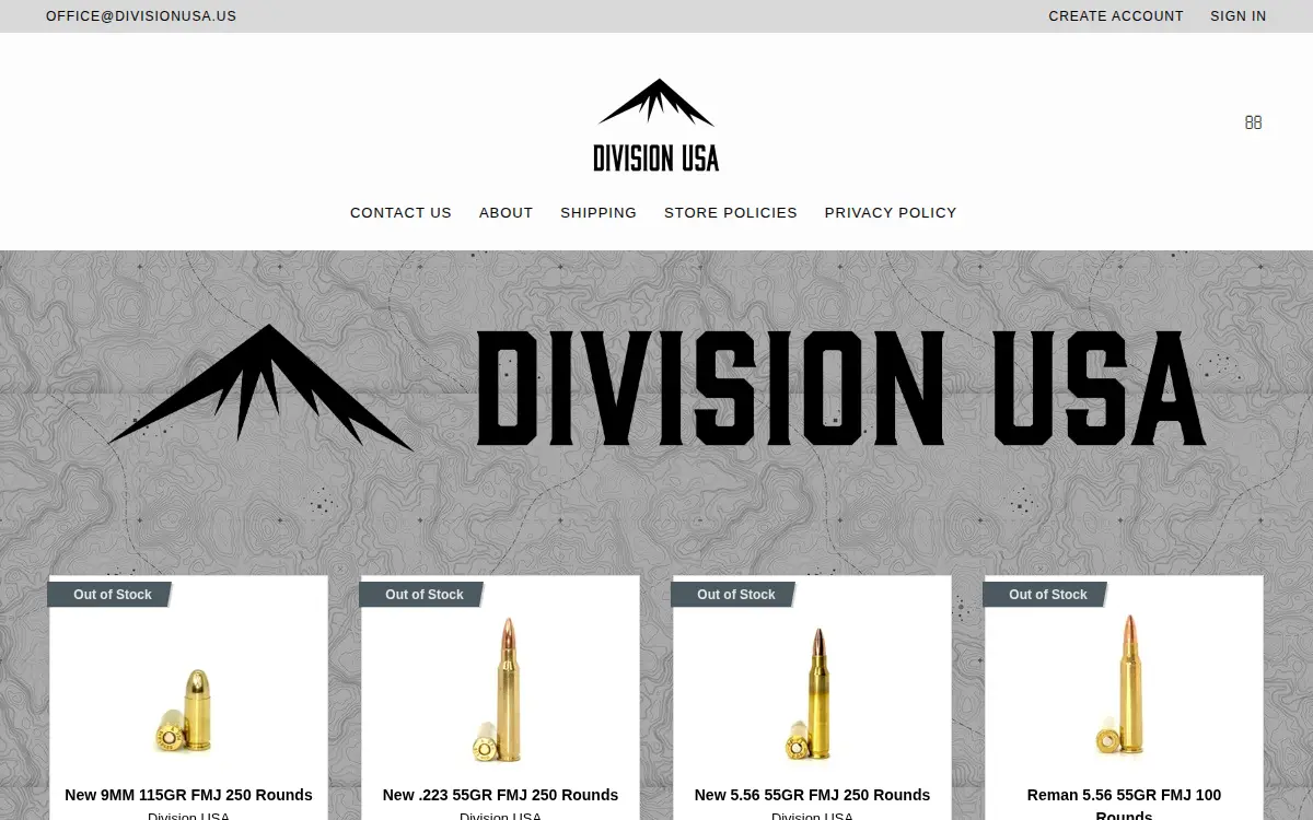Homepage of Division USA LLC
