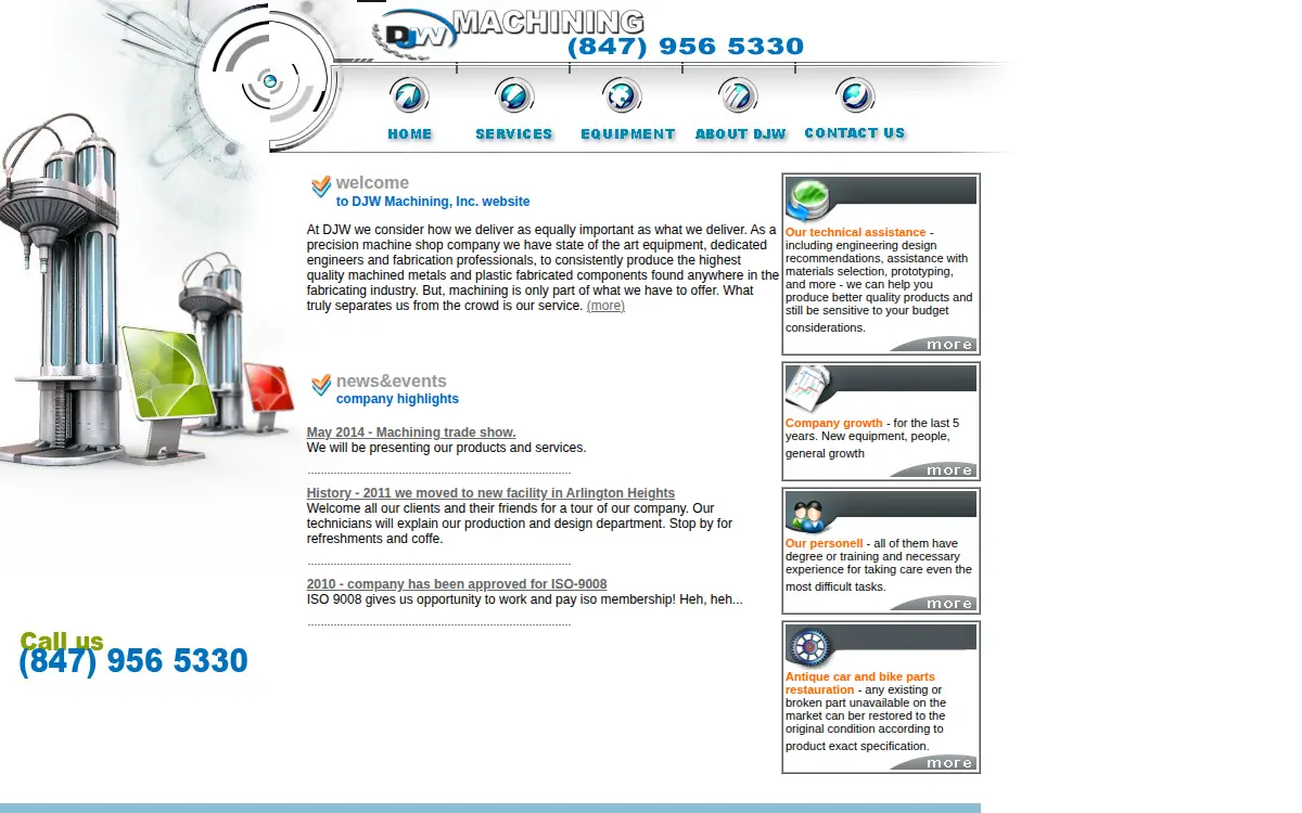 Homepage of Djw Assembly INC