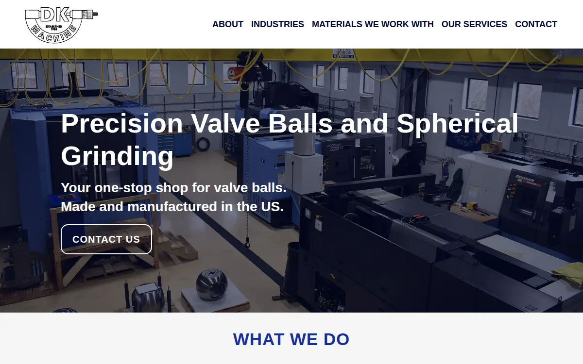 Homepage of Dk Machine INC