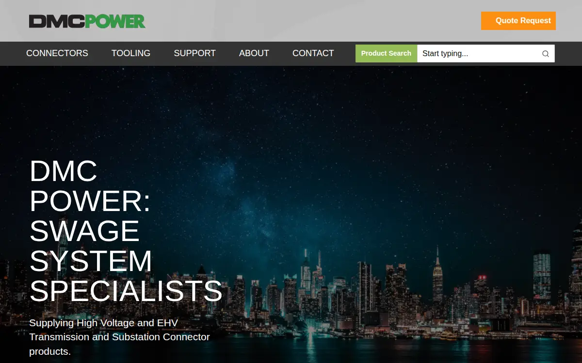 Homepage of Dmc Power, LLC.
