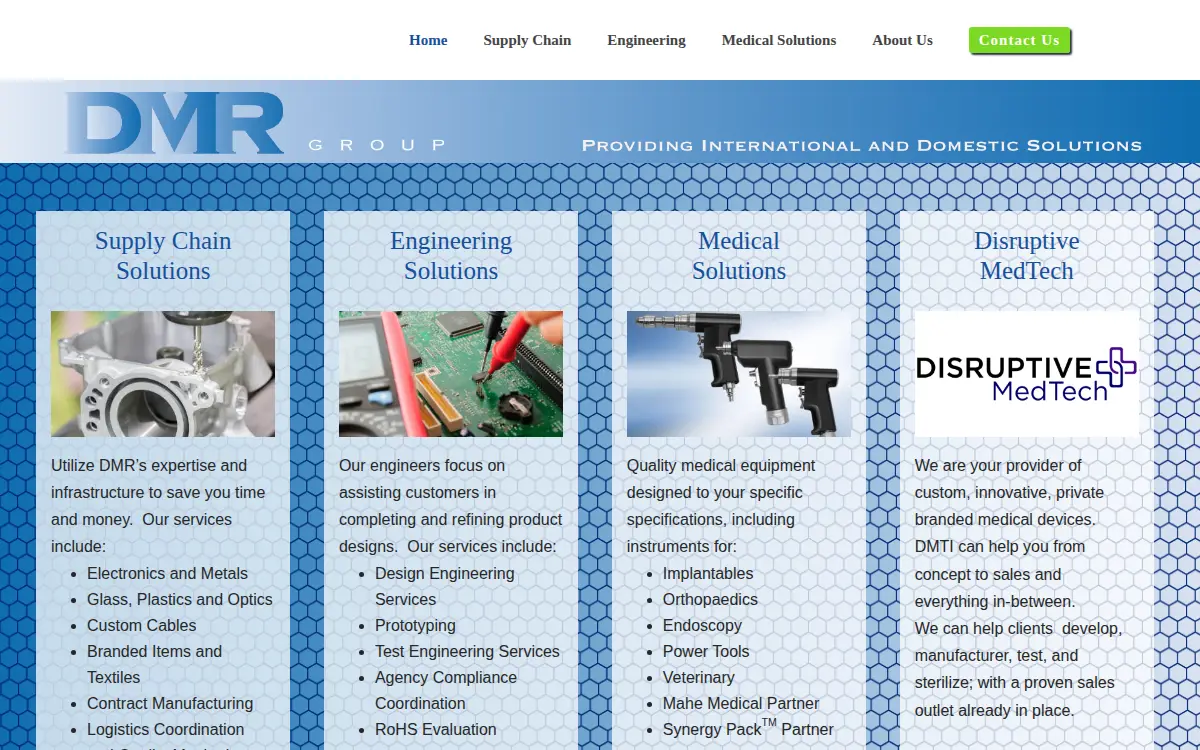 Homepage of Dmr Group, LLC