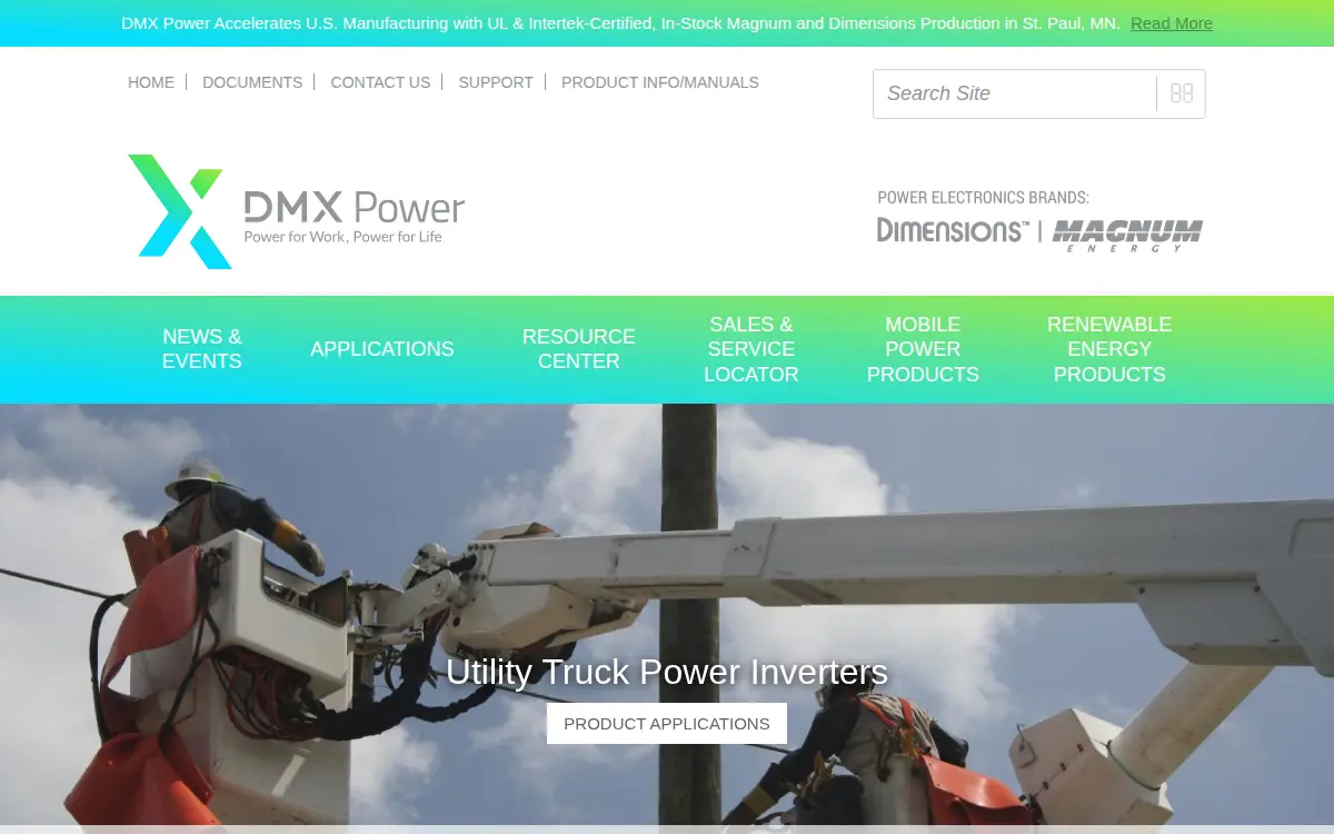 Homepage of Dmx Power LLC