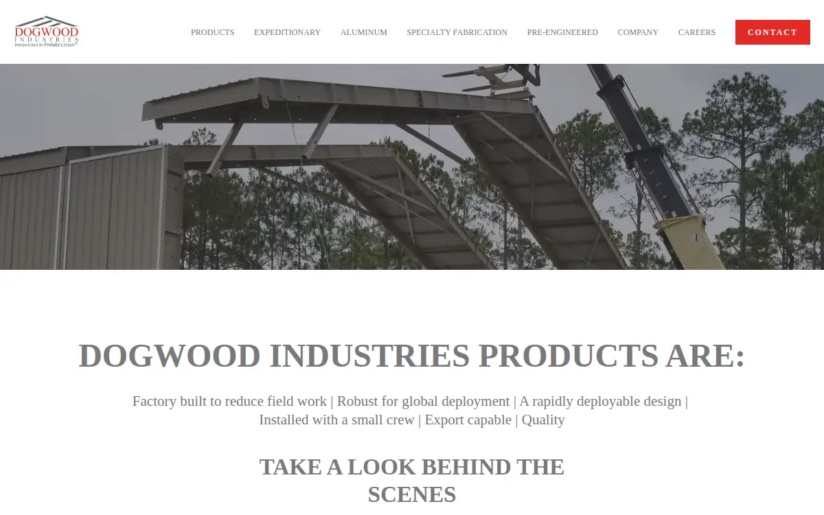 Homepage of Dogwood Industries, LLC