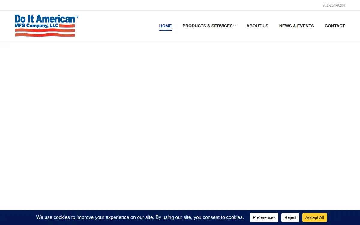 Homepage of Do It American Mfg Company, LLC
