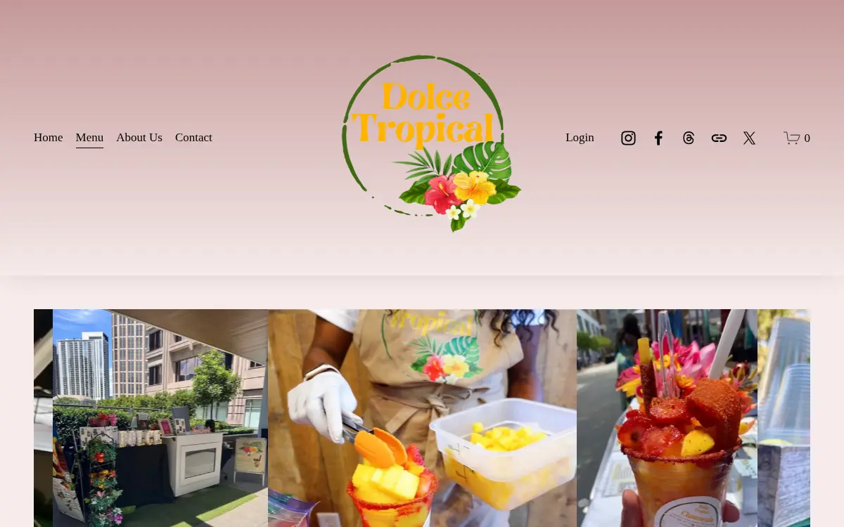 Homepage of Dolce Tropical, LLC