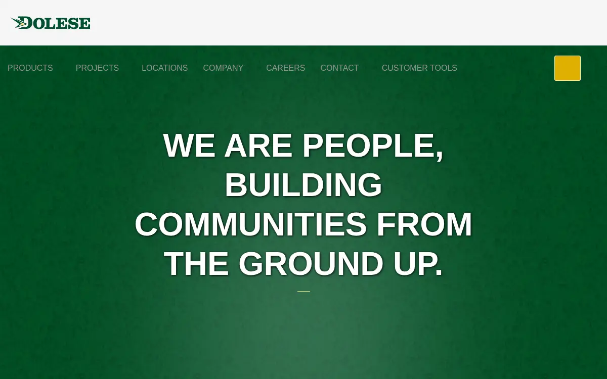 Homepage of Dolese Bros CO