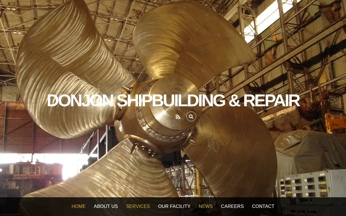 Homepage of Donjon Shipbuilding and Repair, LLC
