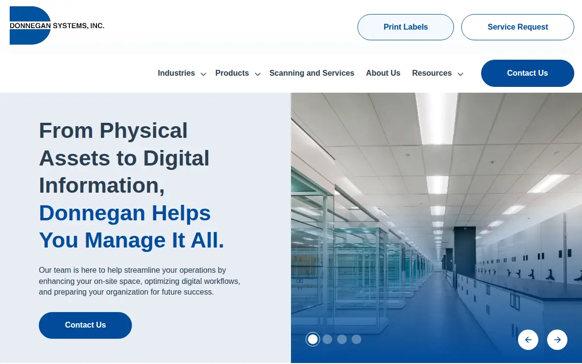 Homepage of Donnegan Systems, INC.