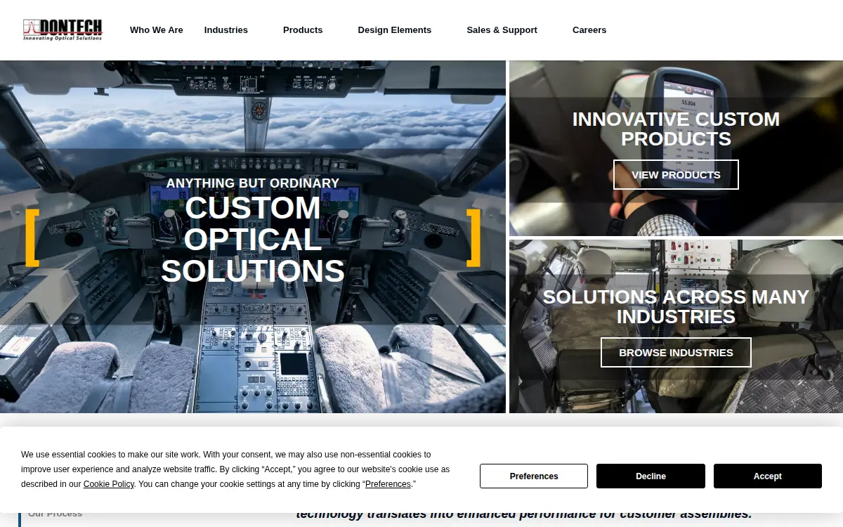 Homepage of Dontech INC