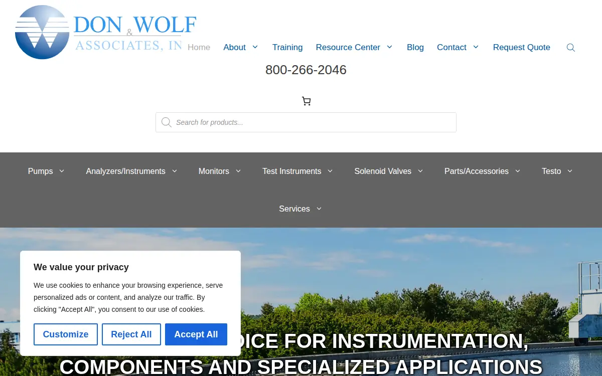 Homepage of Don Wolf & Associates, INC.