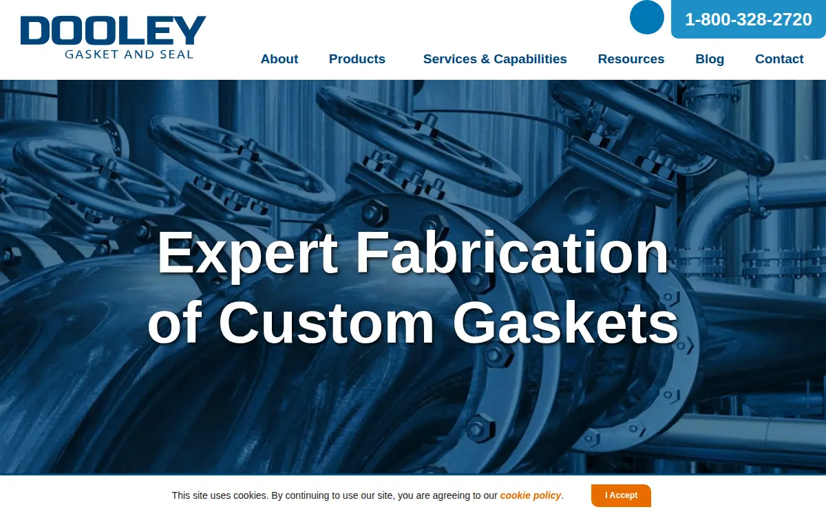 Homepage of Dooley Gasket and Seal, INC