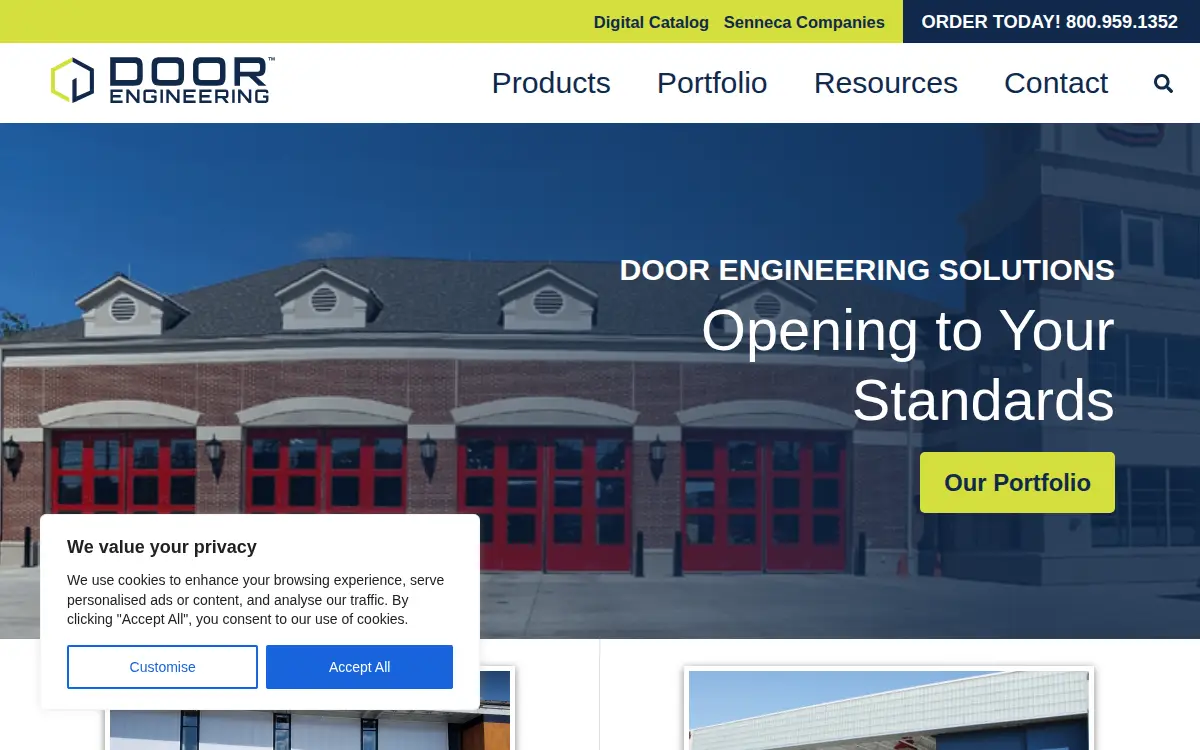 Homepage of Door Engineering and Manufacturing, LLC