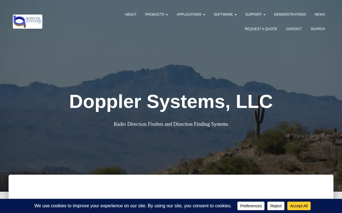 Homepage of Doppler Systems, LLC