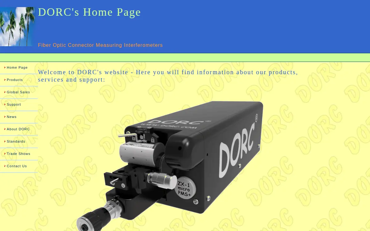 Homepage of Direct Optical Research Company