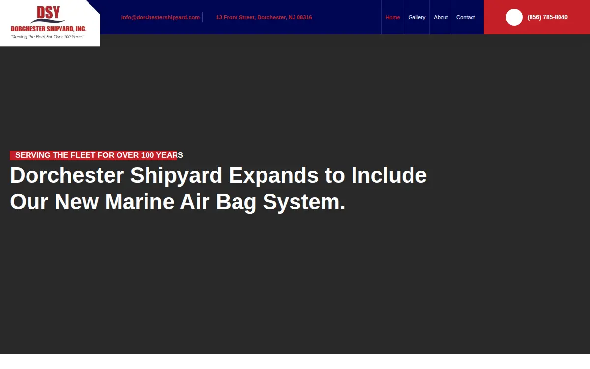 Homepage of Dorchester Shipyard, INC