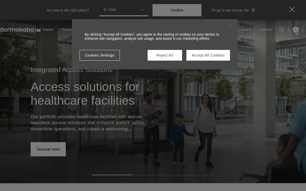 Homepage of Dormakaba USA INC