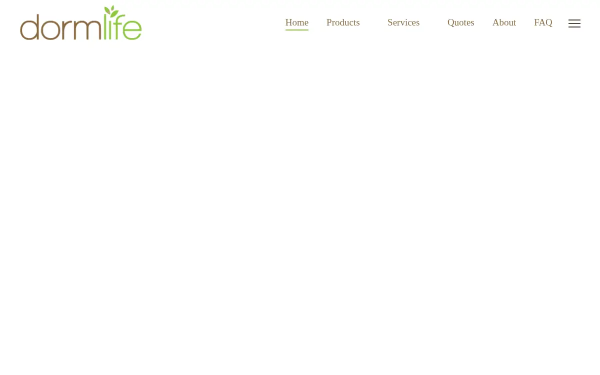 Homepage of Dormlife, LLC