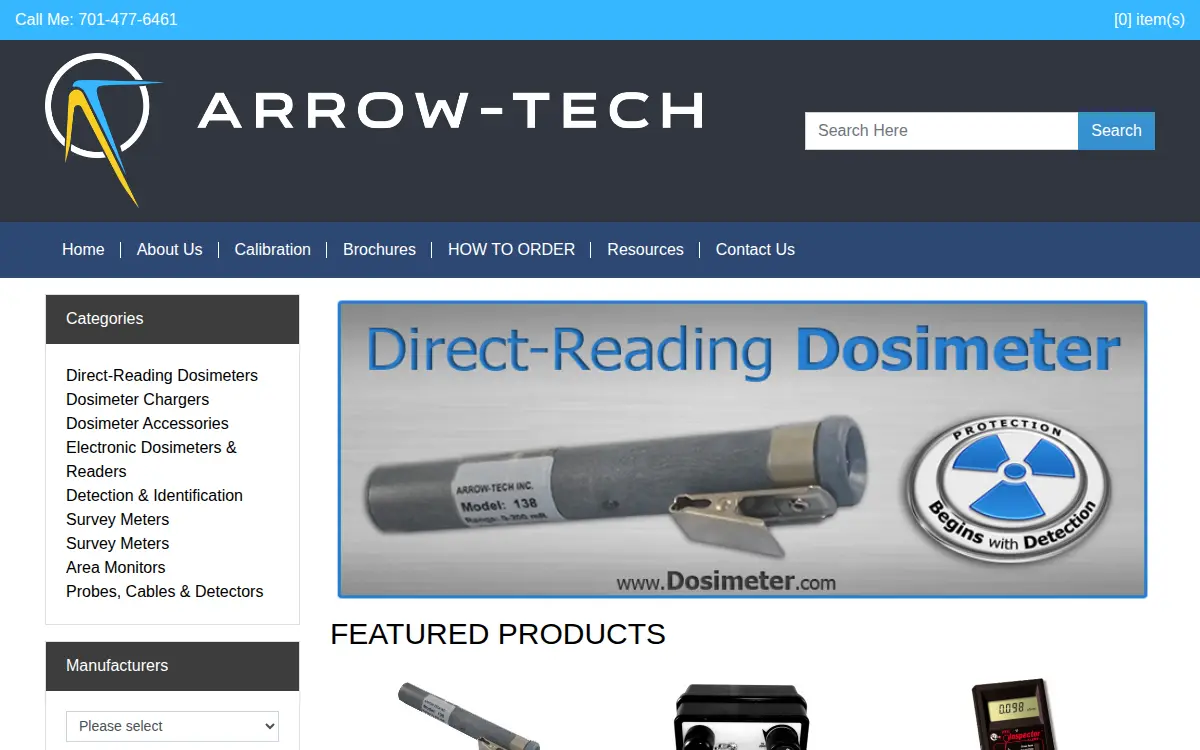 Homepage of Arrow-tech, INC